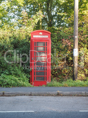 Red phone box in London