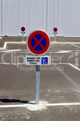disabled parking only