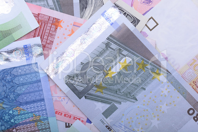 European banknotes, Euro currency from Europe, Euros.