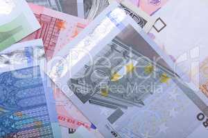 European banknotes, Euro currency from Europe, Euros.