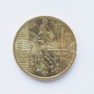 French 50 cent coin