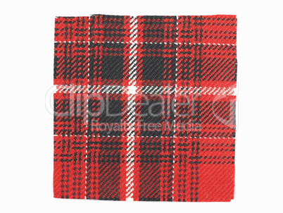 Tartan fabric sample