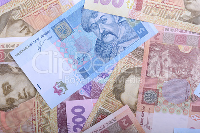 background of the Ukrainian money - UAH