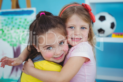 Happy kids playing games together