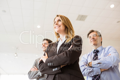 Group of smiling business team standing together