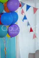 Close up of party balloons