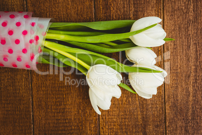 View of a bouquet of white flower