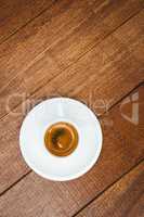 Above view of a coffee