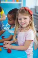 Happy kids enjoying arts and crafts together