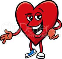 heart valentine cartoon character