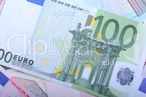 European banknotes, Euro currency from Europe, Euros.