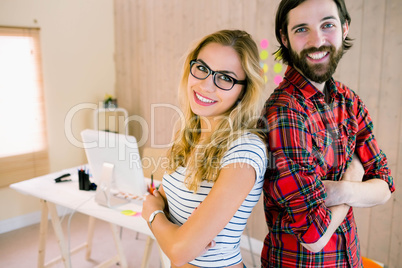 Creative team smiling at camera