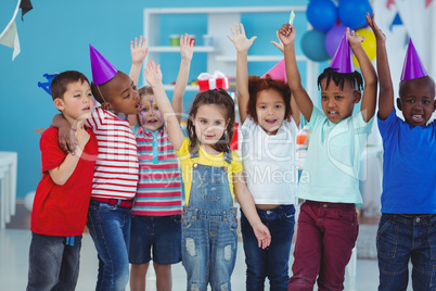 Happy kids enjoying a birthday party