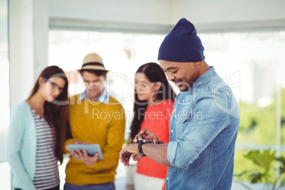 Young creative team smiling at camera