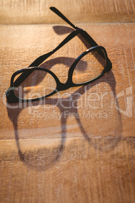 Close up view of hipster glasses
