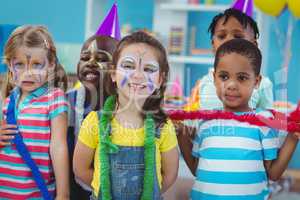 Happy kids enjoying a birthday party