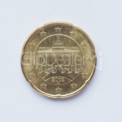 German 20 cent coin