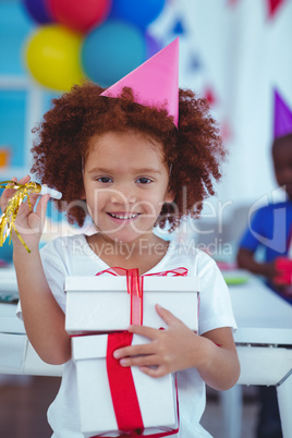 Happy kids at a birthday party