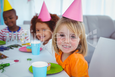 Excited kids enjoying a birthday party