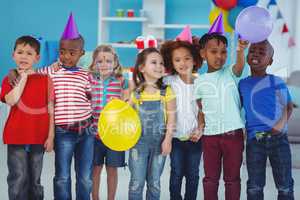 Happy kids enjoying a birthday party