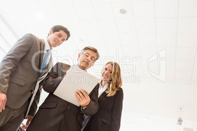 Group of smiling business team standing together