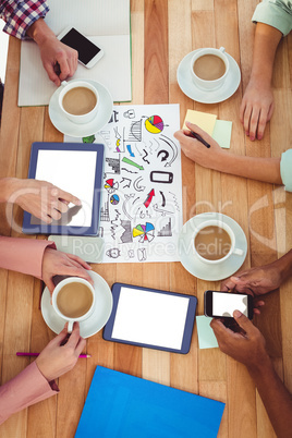 Young creative team working together Young creative team working together