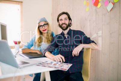 Creative team smiling at camera