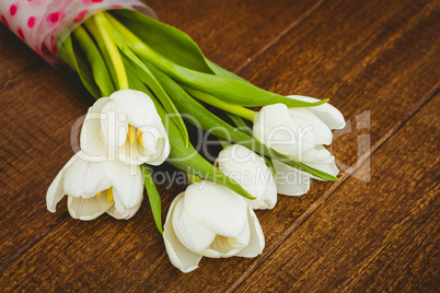 View of a bouquet of white flower