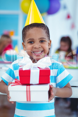 Happy kids at a birthday party