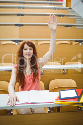 Mature student in lecture hall