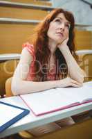 Mature student in lecture hall