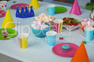 Close up of party items