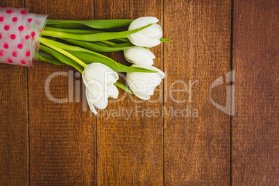 View of a bouquet of white flower