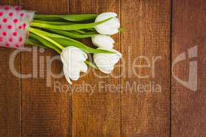 View of a bouquet of white flower