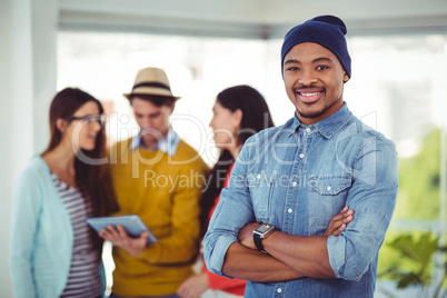 Young creative team smiling at camera