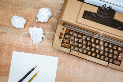 View of an old typewriter