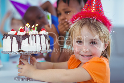 Smiling kids at a birthday party