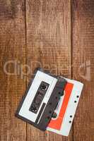 Close up view of old tape