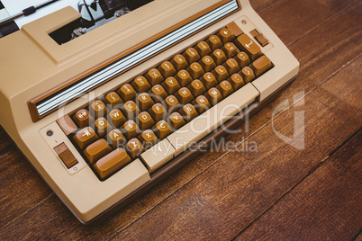 View of an old typewriter