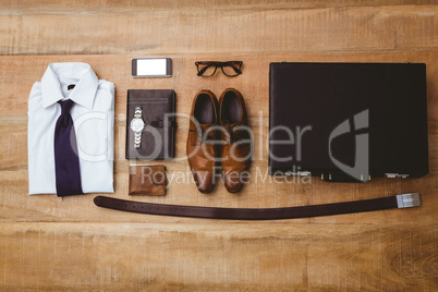 View of stuff for a businessman