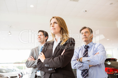 Group of smiling business team standing together