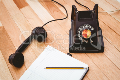 View of an old phone