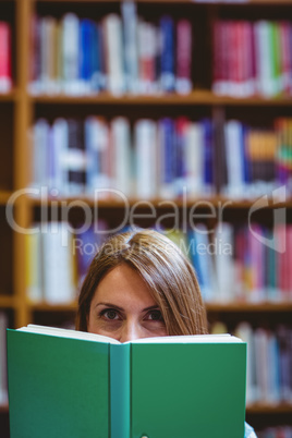 Mature student in the library