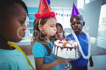 Happy kids gathered together