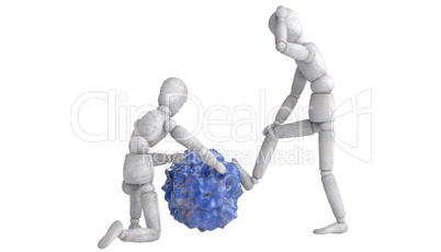 3d men doll character of the pieces