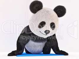twine stretching character fluffy fur panda