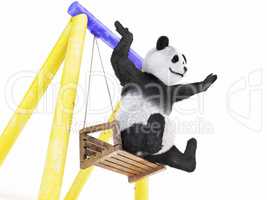 chineese cheerful character panda fluffy animal