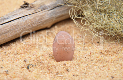 Rosenquarz am Strand