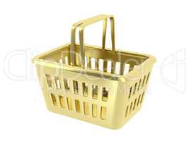 Gold shopping basket