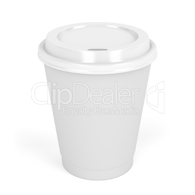 White paper coffee cup